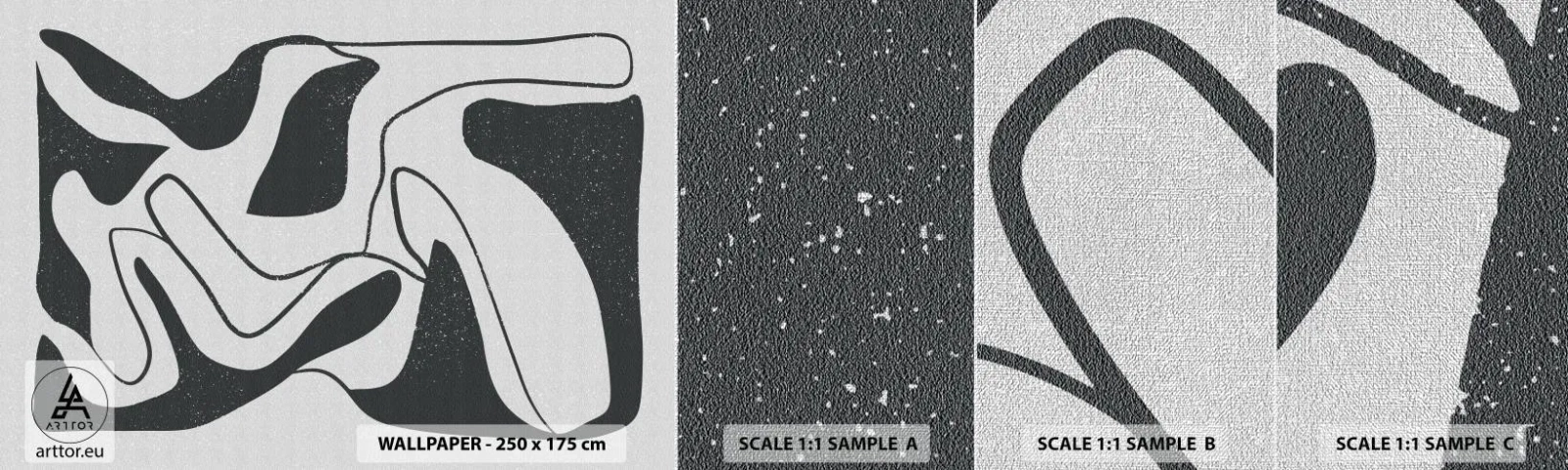 Fototapeta Próbka Premium Canvas - Abstrakcyjna zabawa w labiryncie - Boho, Minimalizm, Sztuka - 100x30 cm