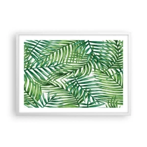 Plakat w białej ramie - Pod zielonym baldachimem - 70x50 cm