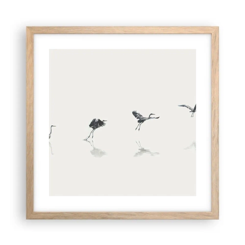 Plakat w ramie jasny dąb - Cztery proste kroki - 40x40 cm