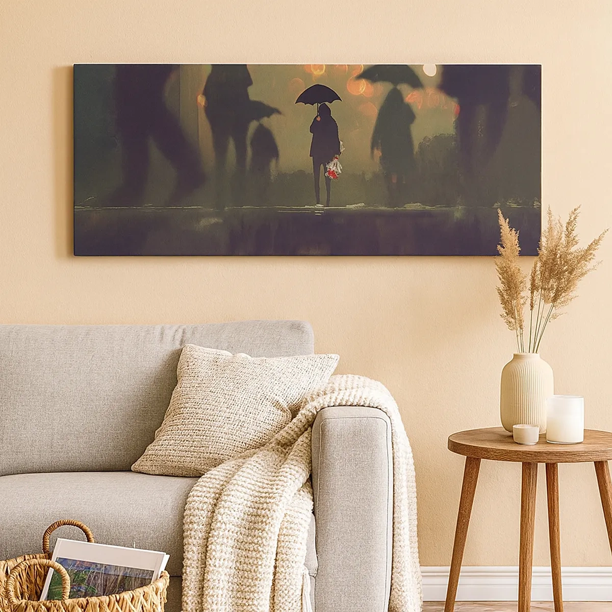 Obraz na płótnie - Z perspektywy kropli deszczu - 30x30 cm