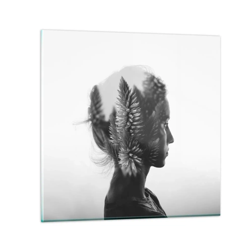 Obraz na szkle - Pani sosnowego lasu - 60x60 cm