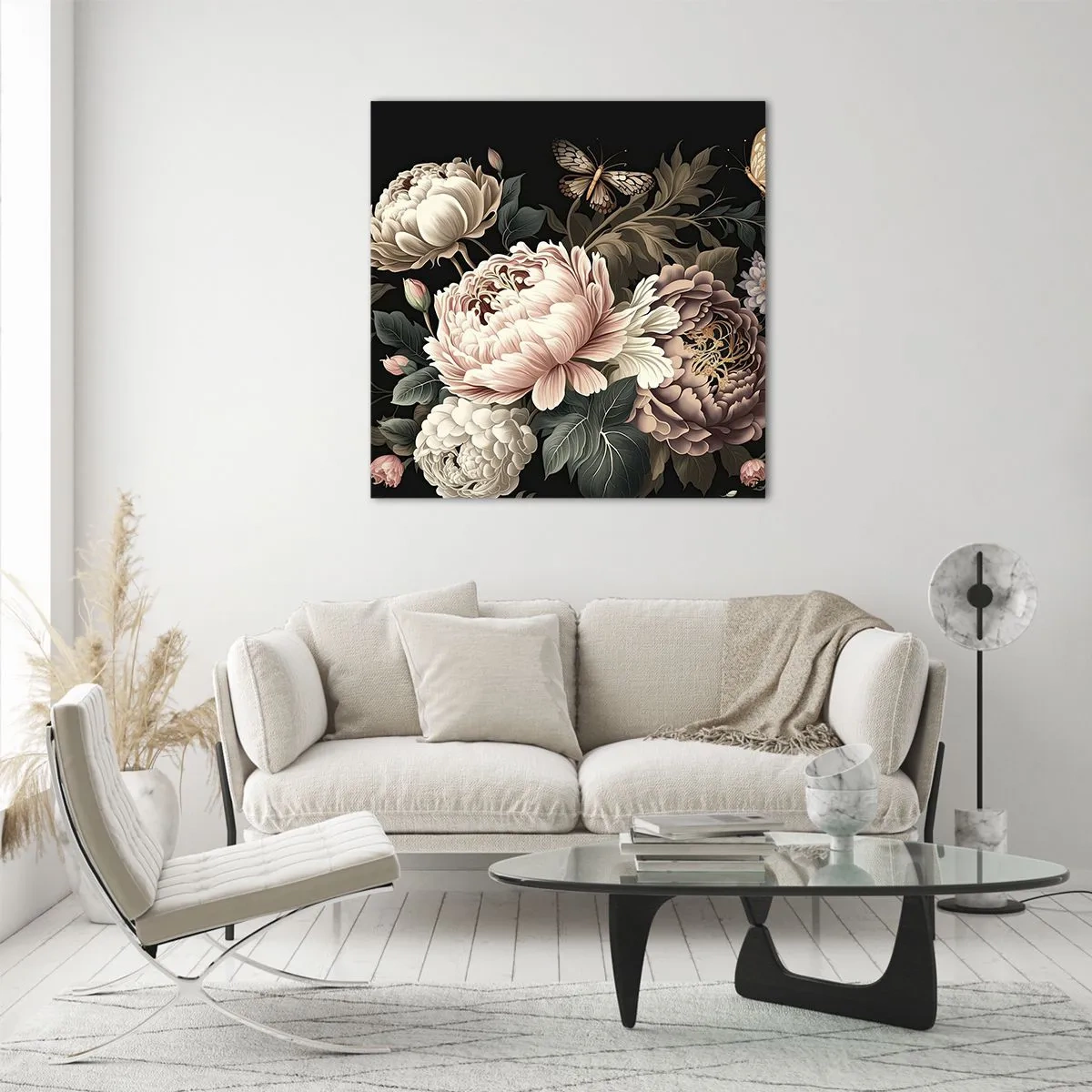 Obraz na szkle - W barokowym stylu - 70x70 cm