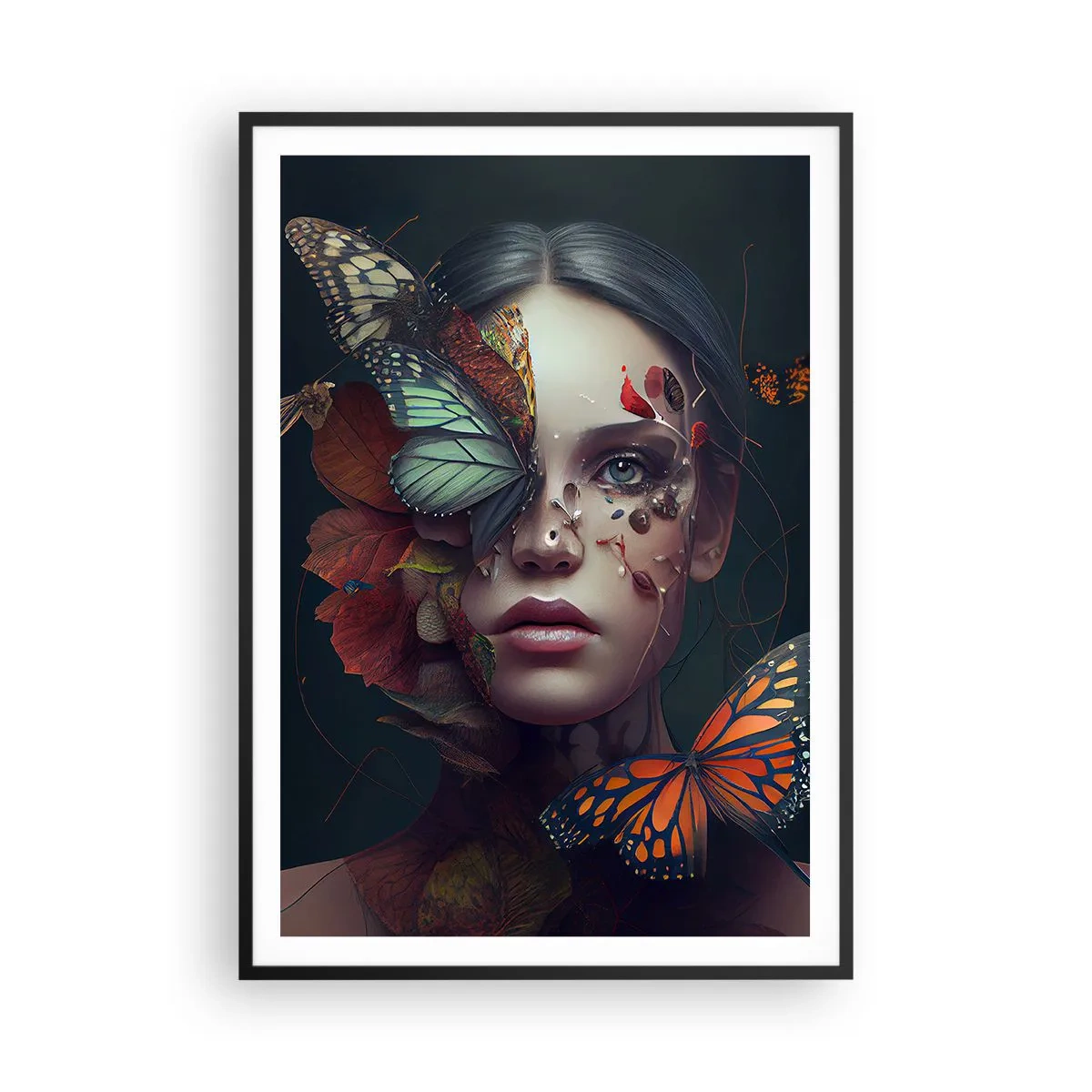 Plakat w czarnej ramie - Cudowna metamorfoza - 70x100 cm