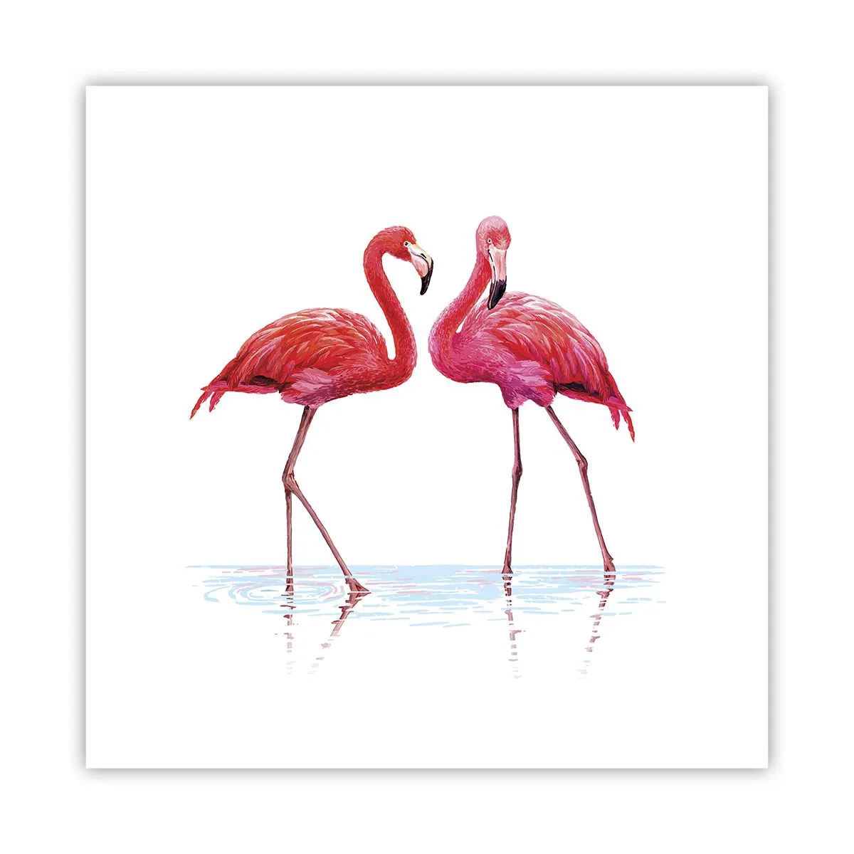 Plakat - Różowe randez-vous - 30x30 cm