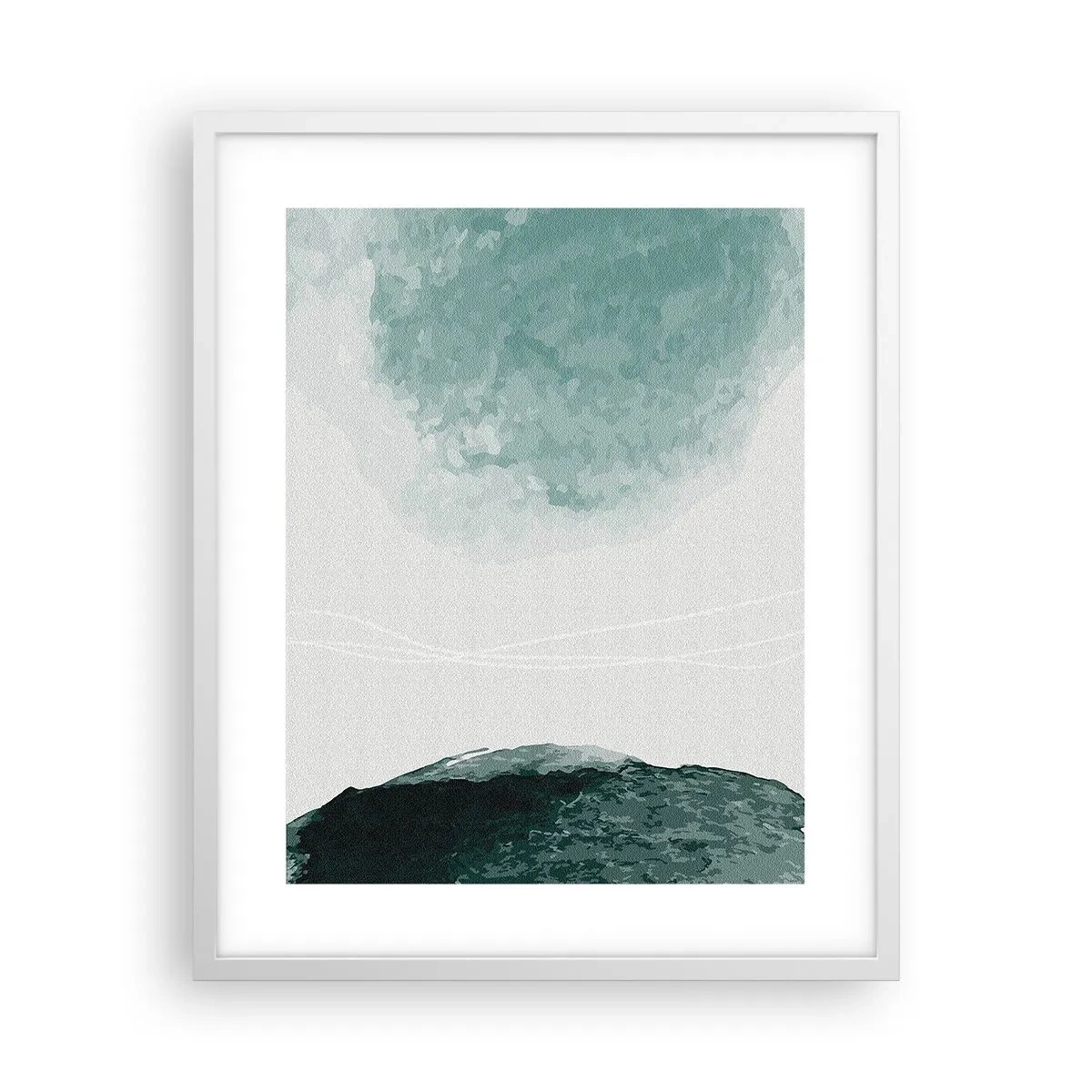 Plakat w białej ramie - Spotkanie z mgłą - 40x50 cm