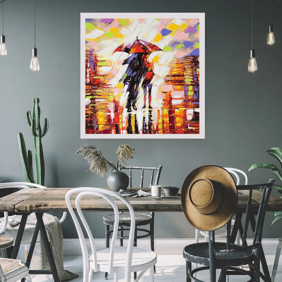 Plakat - Razem przez noc i deszcz - 30x30 cm