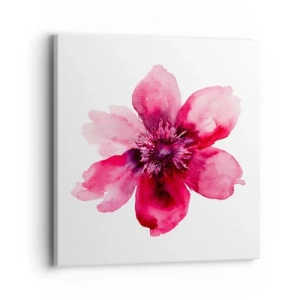 Obraz na płótnie - Karminowy wonny pocałunek - 40x40 cm