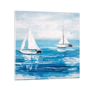 Obraz na szkle - Z przyjacielem u boku - 50x50 cm
