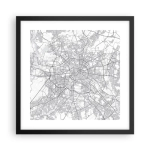 Plakat w czarnej ramie - Kwiat Berlina - 40x40 cm