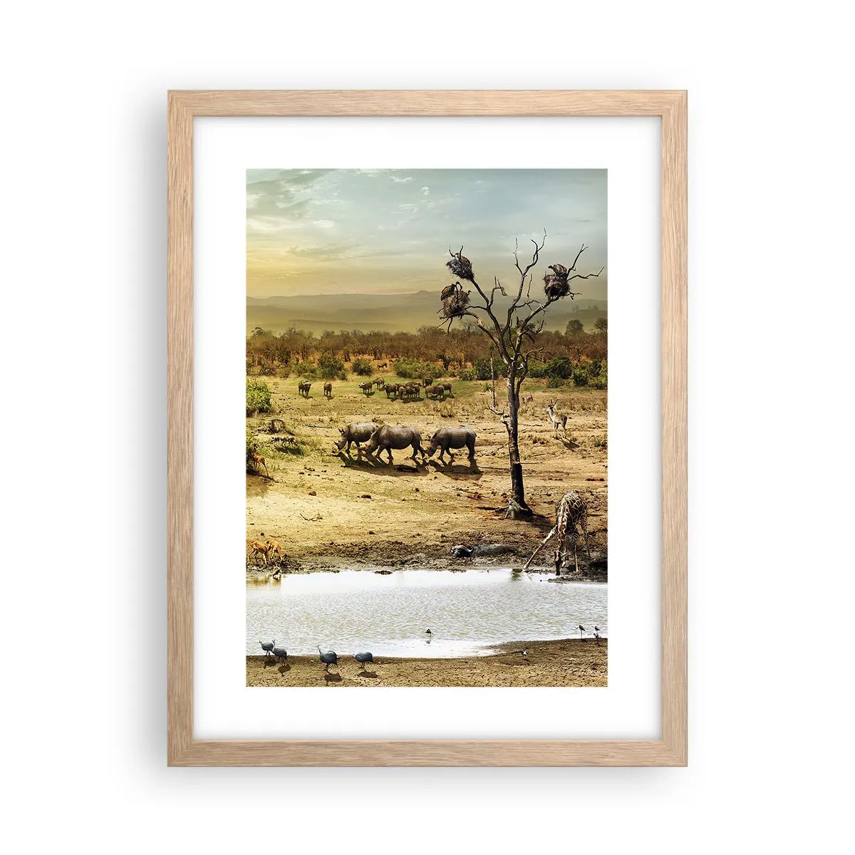 Plakat w ramie jasny dąb - "Z Edenu zaś wypływała rzeka…" - 30x40 cm