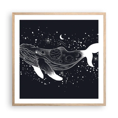Plakat w ramie jasny dąb - W oceanie wszechświata - 60x60 cm
