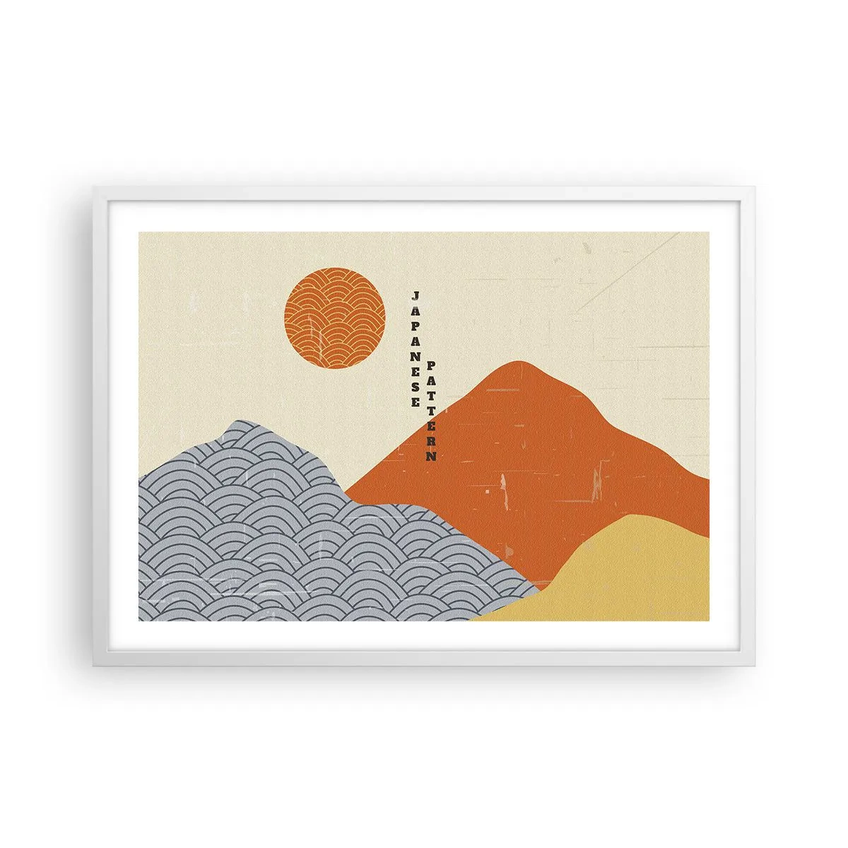 Plakat w białej ramie - W japońskim duchu - 70x50 cm