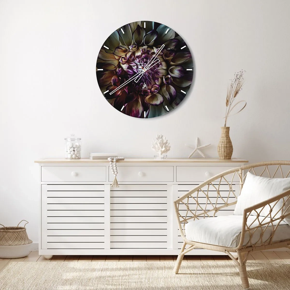 Zegar ścienny - Rozkwit młodości - 40x40 cm