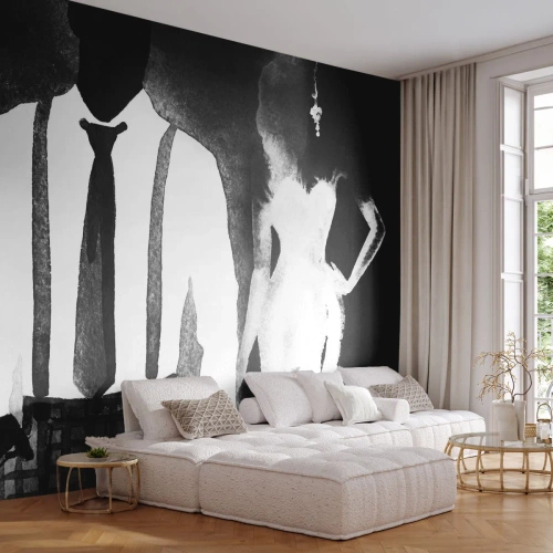 Fototapeta Samoprzylepna Deluxe Sticker - W klimacie noir - Abstrakcja, Kobieta I Mężczyzna, Moda - 100x70 cm