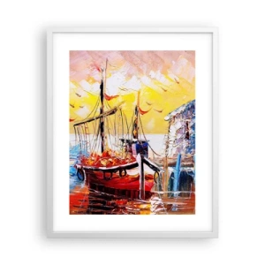 Plakat w białej ramie - Szczęśliwy powrót - 40x50 cm