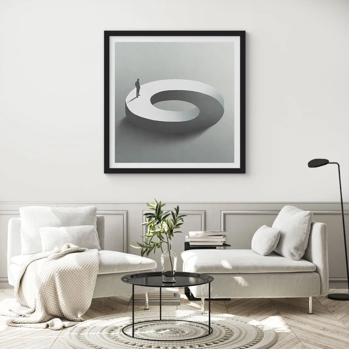 Plakat w czarnej ramie - I bądź tu mądry - 30x30 cm