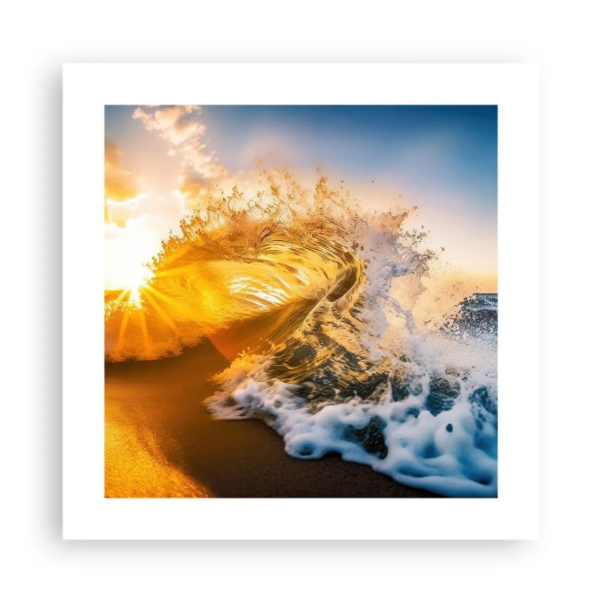 Plakat - Zabawa na piasku - 40x40 cm