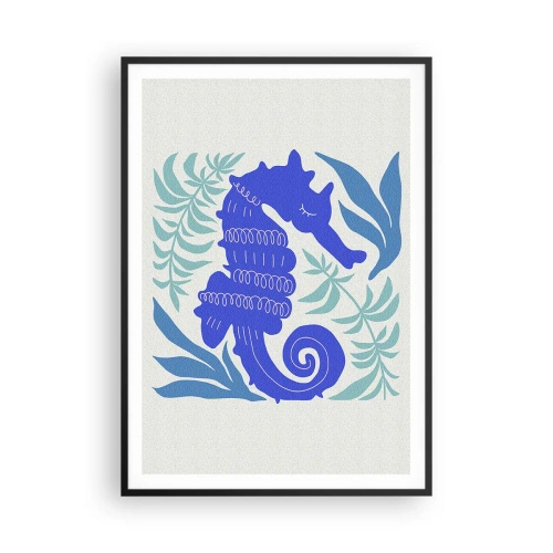 Plakat w czarnej ramie - Na podwodnej łące - 70x100 cm