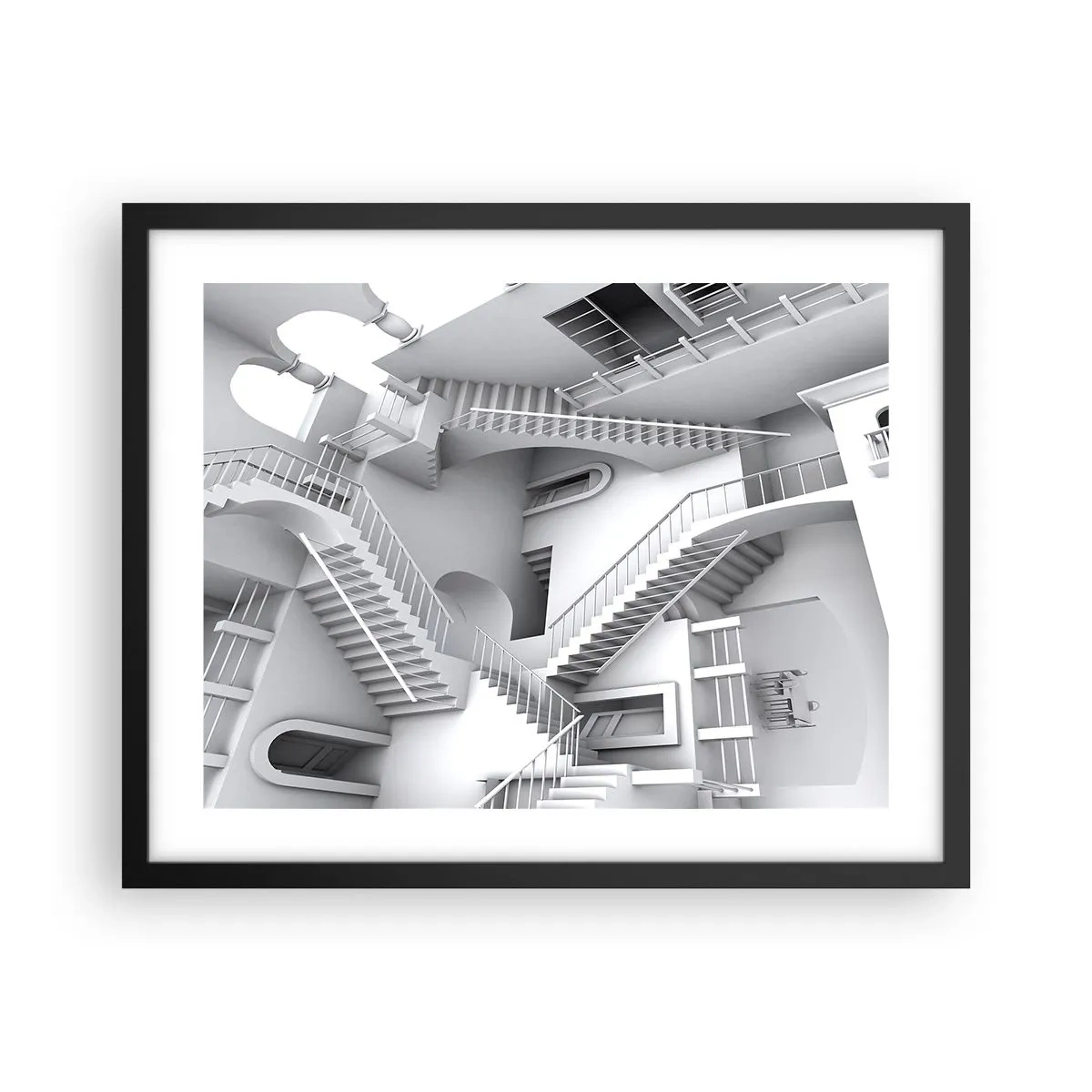 Plakat w czarnej ramie - Paradoksy przestrzeni - 50x40 cm