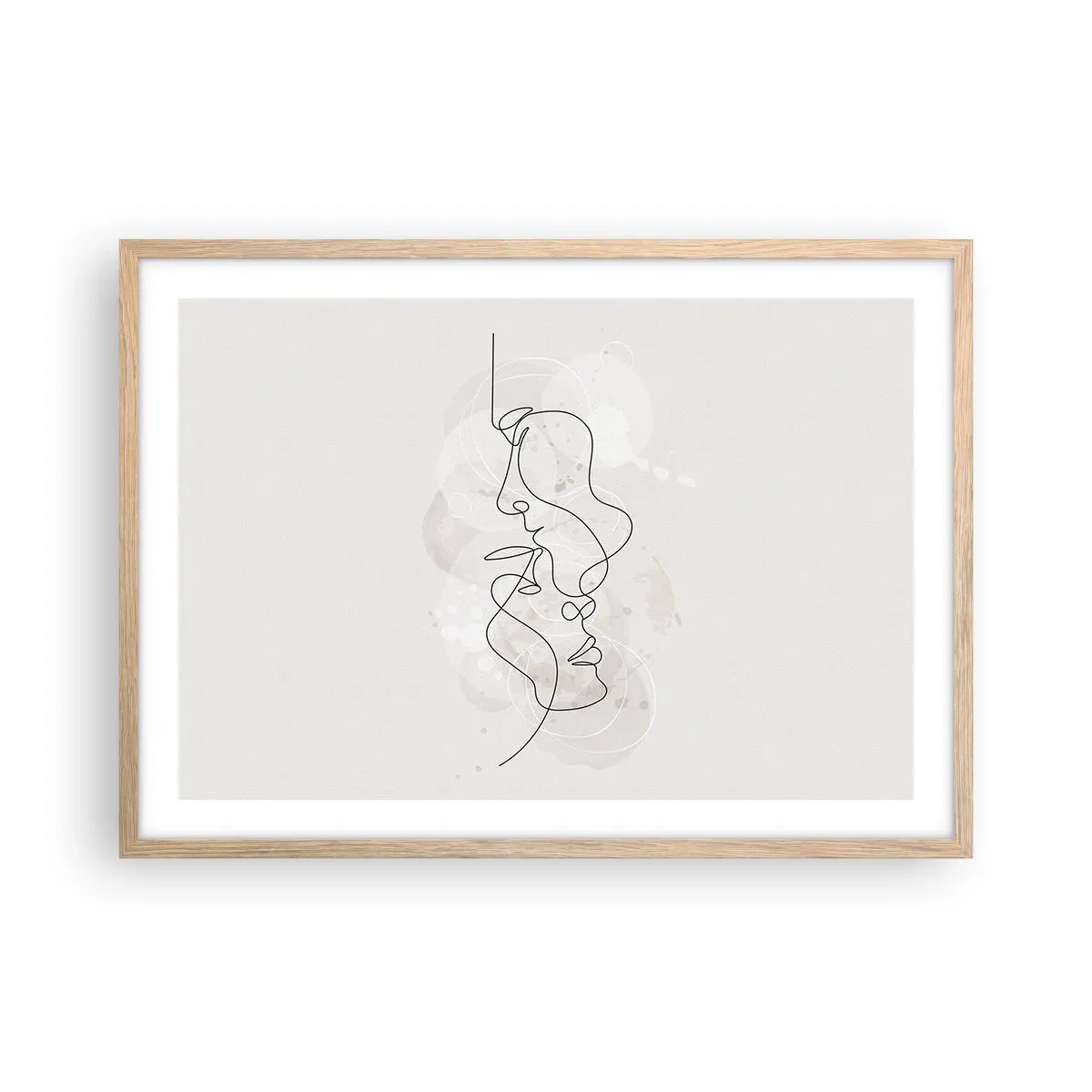 Plakat w ramie jasny dąb - Splątani w uścisku - 70x50 cm