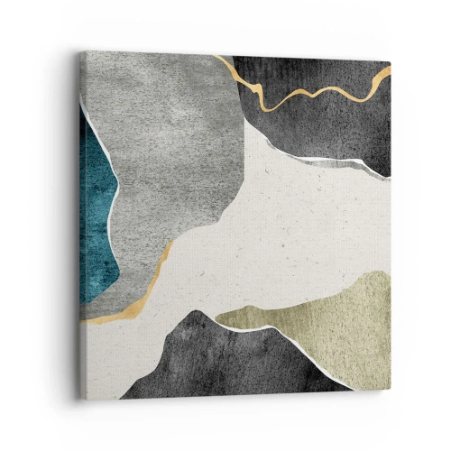 Obraz na płótnie - Mozaikowa kompozycja z nitką złota - 30x30 cm