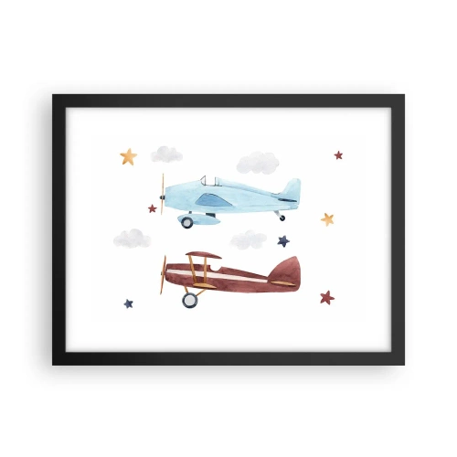Plakat w czarnej ramie - Panie pilocie, czekamy! - 40x30 cm