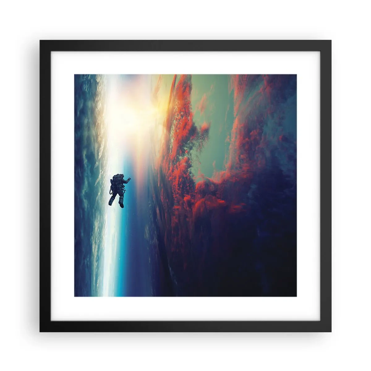 Plakat w czarnej ramie - Mierzyć się ze wszechświatem - 40x40 cm