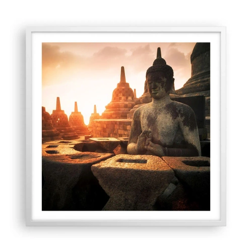 Plakat w białej ramie - Pogoda wielkiej mądrości - 60x60 cm