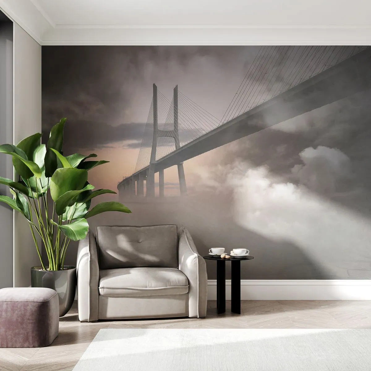 Fototapeta Standard Eco - Nad rzeką, której nie ma - Krajobraz, Most, Architektura - 400x280 cm