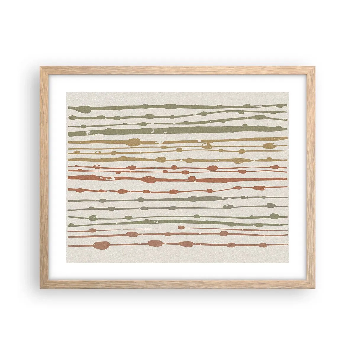 Plakat w ramie jasny dąb - Muzyczny zapis barw - 50x40 cm