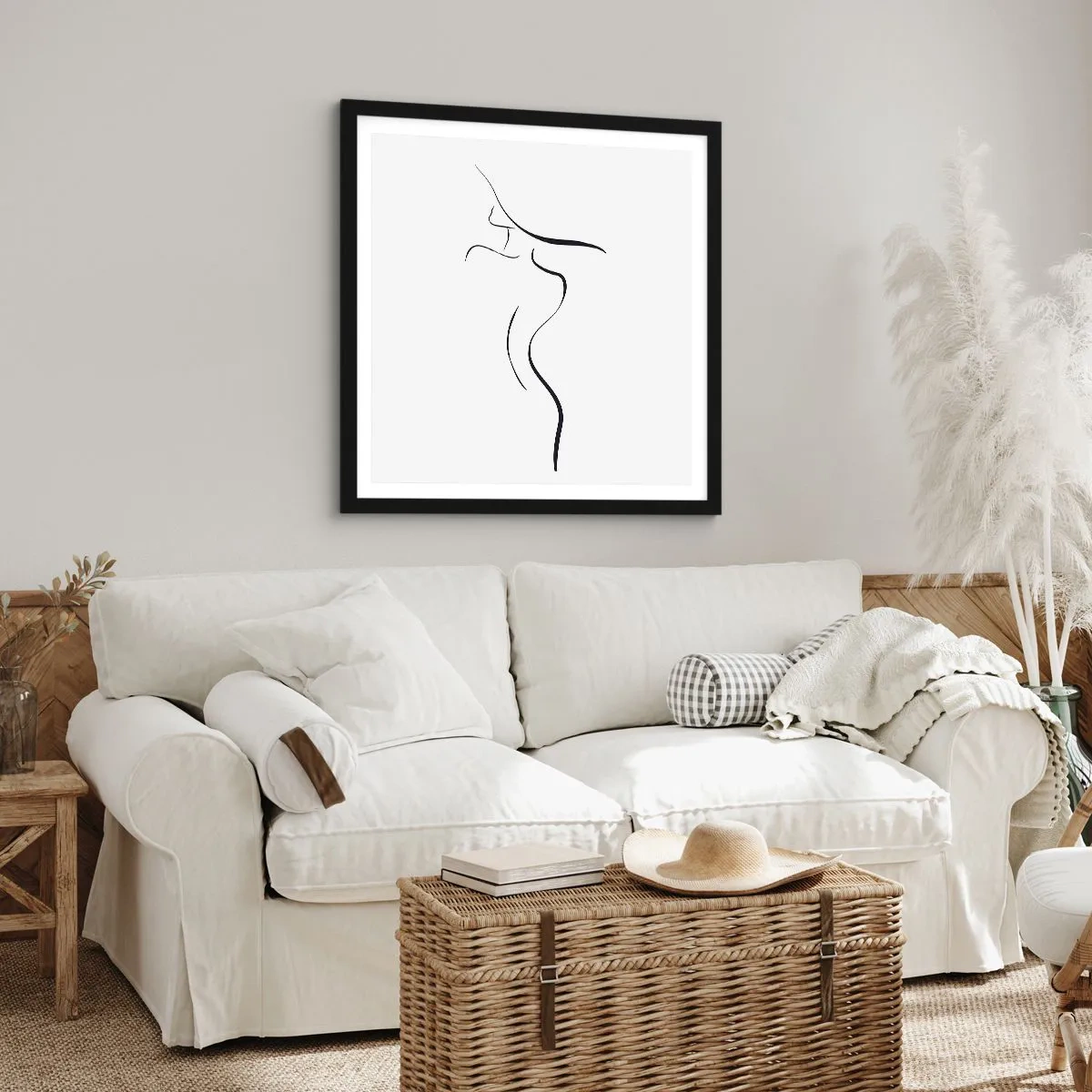 Plakat w czarnej ramie - Nieuchwytna jak fala - 40x40 cm