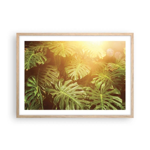 Plakat w ramie jasny dąb - W zieloność wstąpić… - 70x50 cm