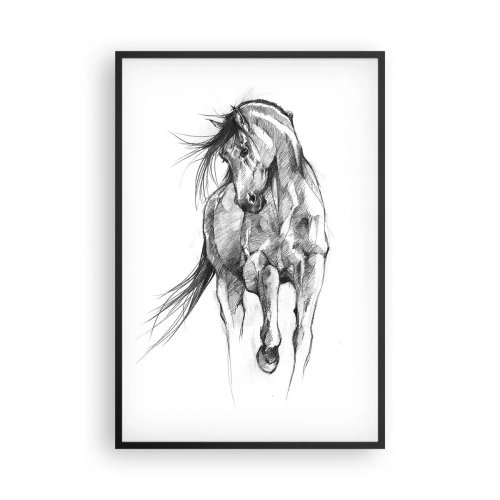 Plakat w czarnej ramie - We wdzięcznym kłusie - 61x91 cm