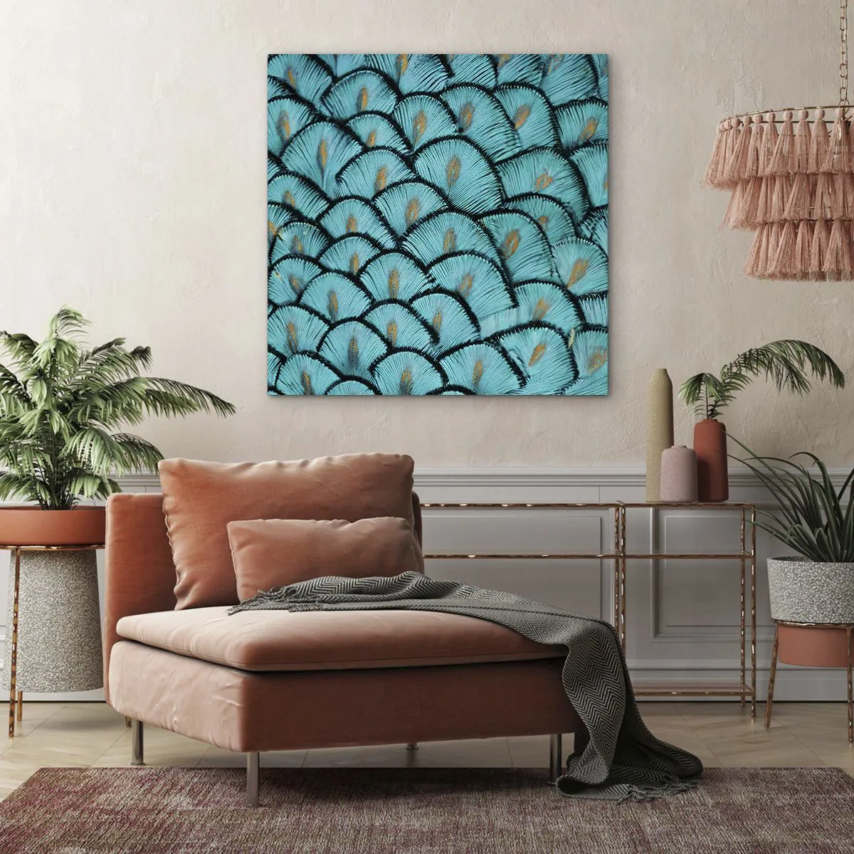 Obraz na płótnie - Wielka gala piór - 50x50 cm