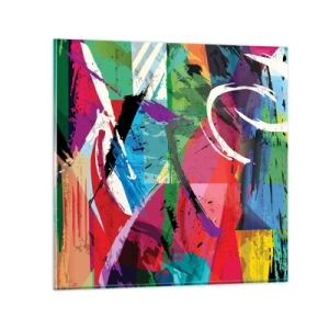 Obraz na szkle - Szybko, żywo i skocznie - 70x70 cm