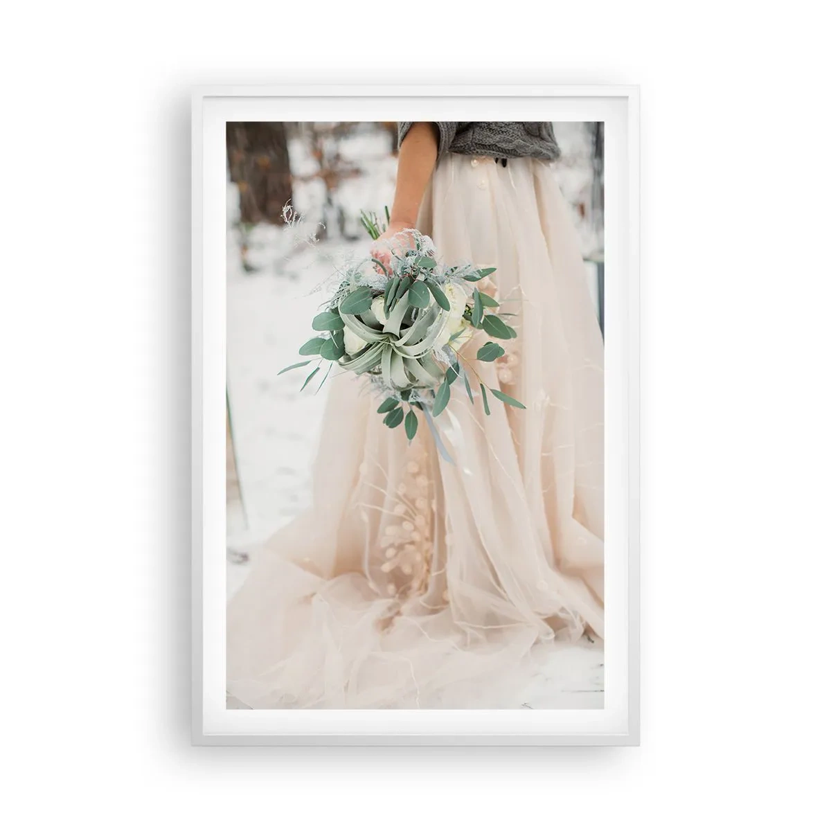 Plakat w białej ramie - I żyli długo i szczęśliwie - 61x91 cm