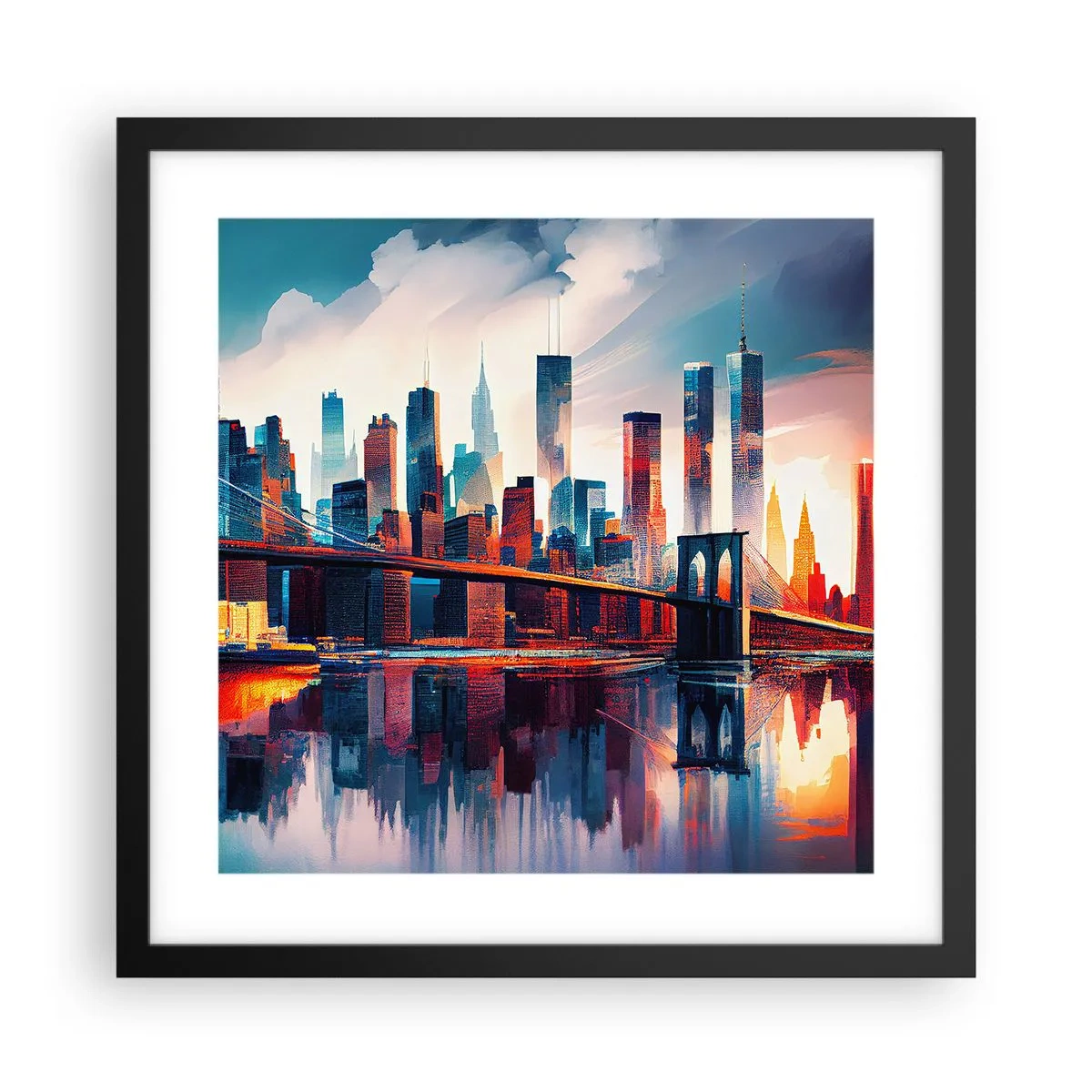 Plakat w czarnej ramie - Zjawiskowy Nowy Jork - 40x40 cm