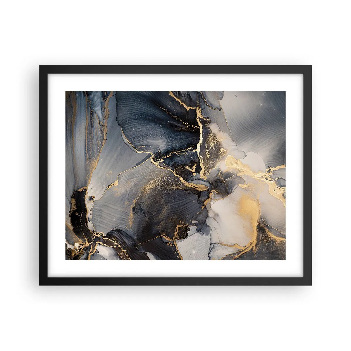 Plakat w czarnej ramie - Życie kamienia - 50x40 cm