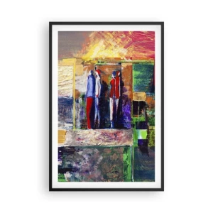 Plakat w czarnej ramie - Relacje i emocje - 61x91 cm