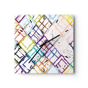 Zegar ścienny - Komórki do wynajęcia - 40x40 cm