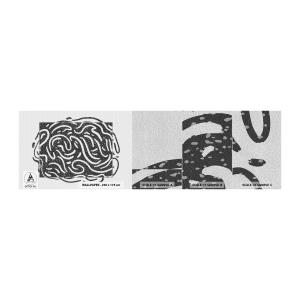 Fototapeta Próbka Premium Sand - Abstrakcja: taniec radości - Boho, Czarno-Biały, Minimalizm - 100x30 cm