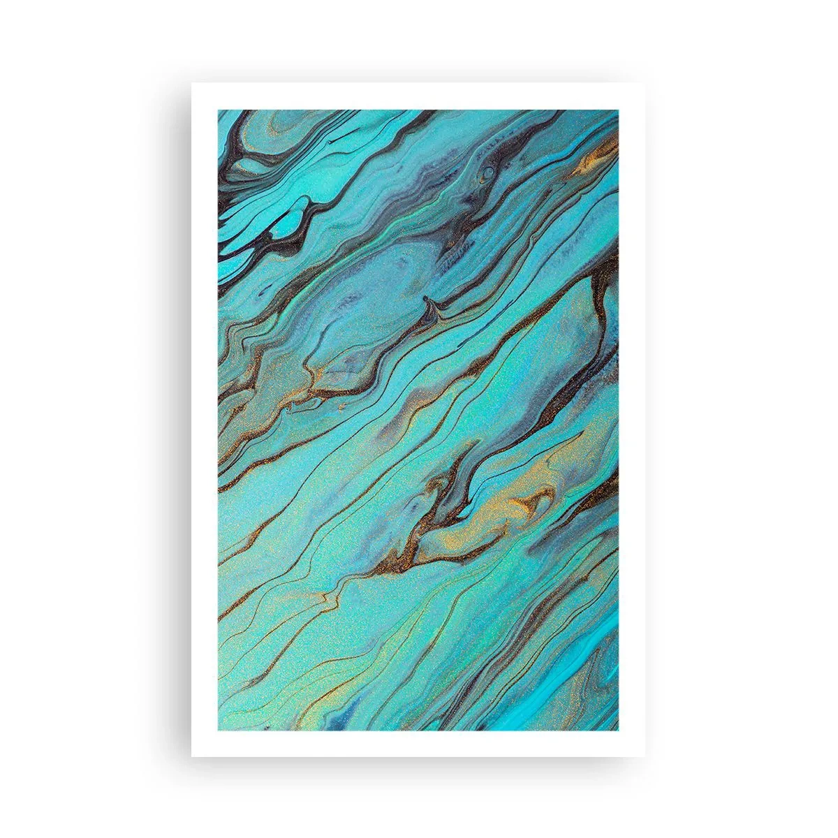 Plakat - Turkusowy przypływ - 61x91 cm