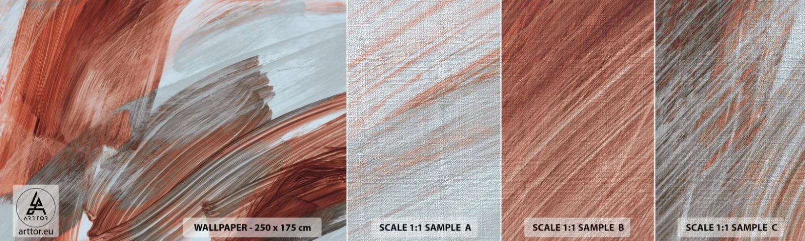 Fototapeta Próbka Premium Canvas - Abstrakcja jesienna i wietrzna - Sztuka, Chaos, Minimalizm - 100x30 cm