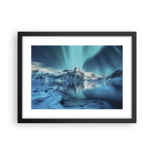 Plakat w czarnej ramie - Noc światła - 40x30 cm