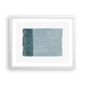Plakat w białej ramie - Wyrosłe na błękicie - 50x40 cm