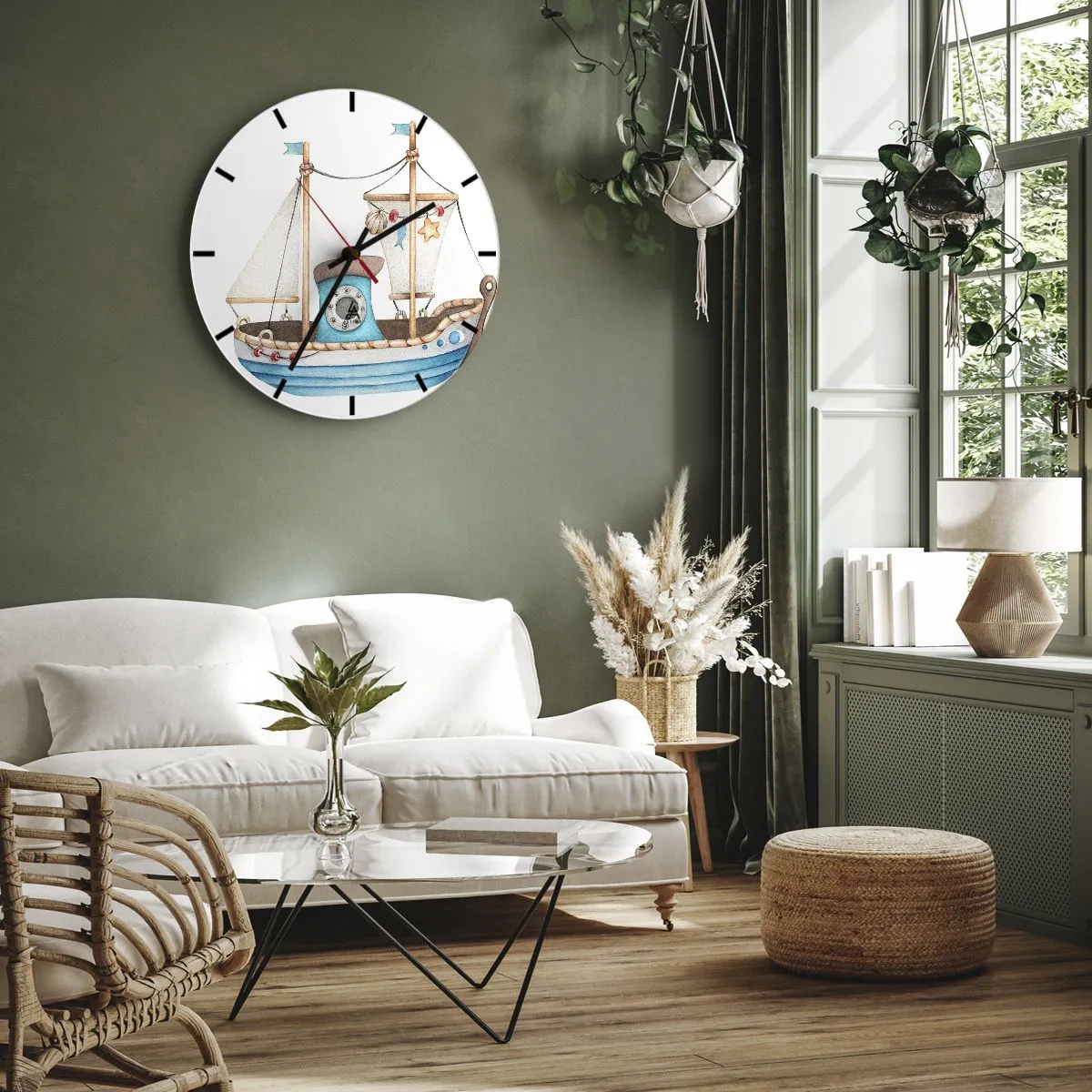 Zegar ścienny - Ahoj, przygodo! - 30x30 cm