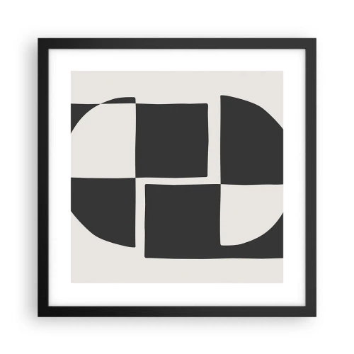 Plakat w czarnej ramie - Antyteza – synteza - 40x40 cm