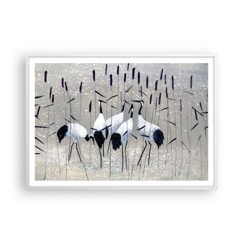 Plakat w białej ramie - Wśród swoich - 100x70 cm