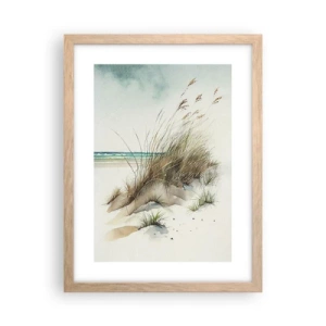 Plakat w ramie jasny dąb - Otulone piaskiem - 30x40 cm