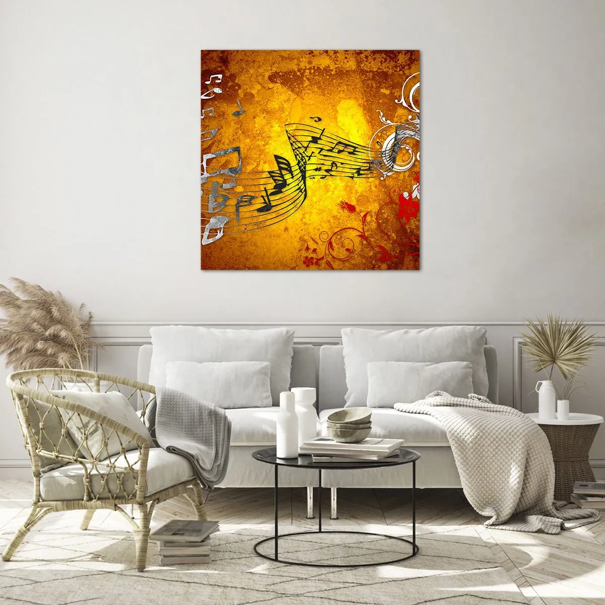 Obraz na szkle - Niech płynie muzyka - 70x70 cm